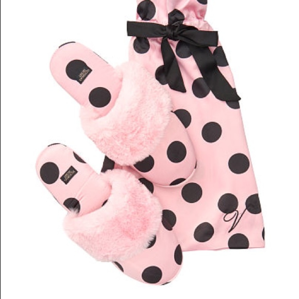 Victoria Secret Signature Satin Slippers